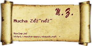 Mucha Zénó névjegykártya